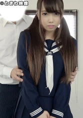 491TKWA-140 先生になってきつ～いエッチな指導！セーラー服が似合う巨乳J●にパイズリとビュービュー潮吹きまくりSEX！の画像