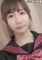 491TKWA-082 都内在住アニメ声ミニマム女子大2年生と制服コス3P！小柄ロリに顔射してパイパンマ○コに中出し！の画像